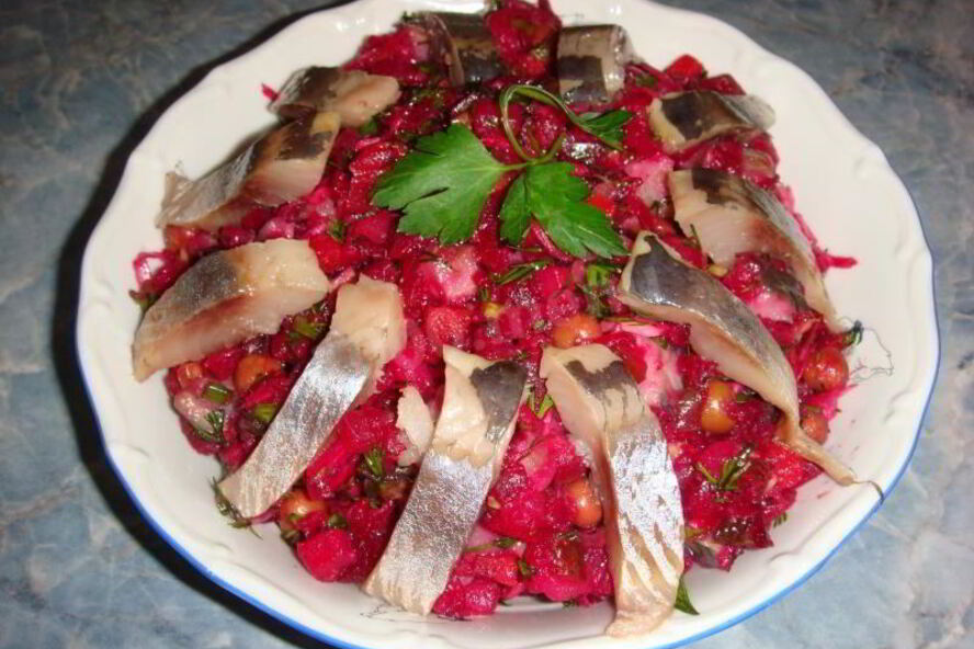 Рецепт вкусного винегрета с селедкой