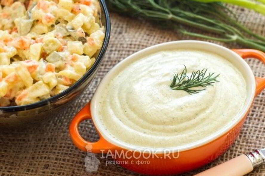 Рецепт майонеза сметанного без яиц