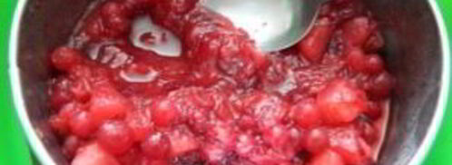 клюквенный соус с яблоком. Шаг 5