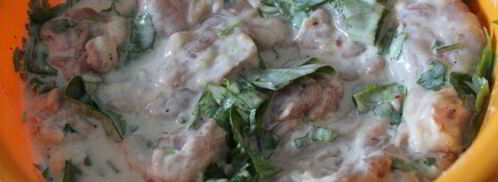 маринад для курицы на кефире с чесноком и травами. Шаг 5