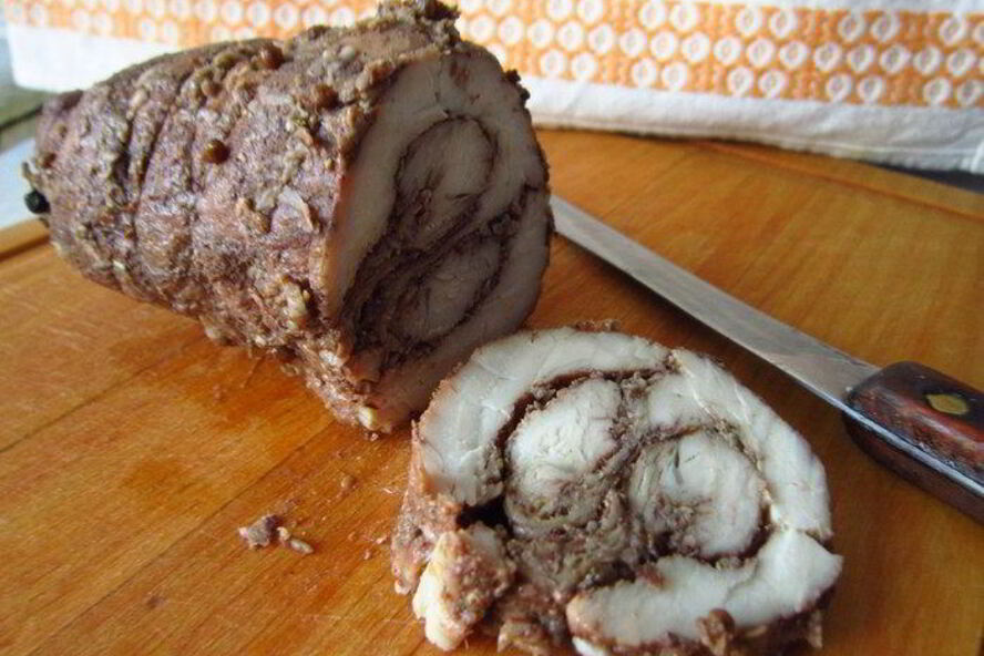 Рецепт пастромы из куриной грудки в винном маринаде