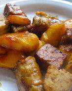 Тофу в маринаде с манго