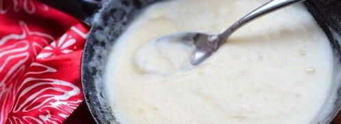 густой крем бешамель на сковороде. Шаг 10
