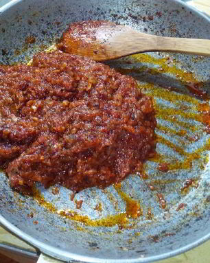 Соус для пиццы на помидорах и луке