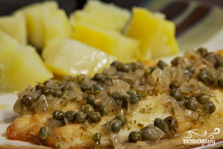 Рецепт соуса для рыбы из вина, масла и каперсов