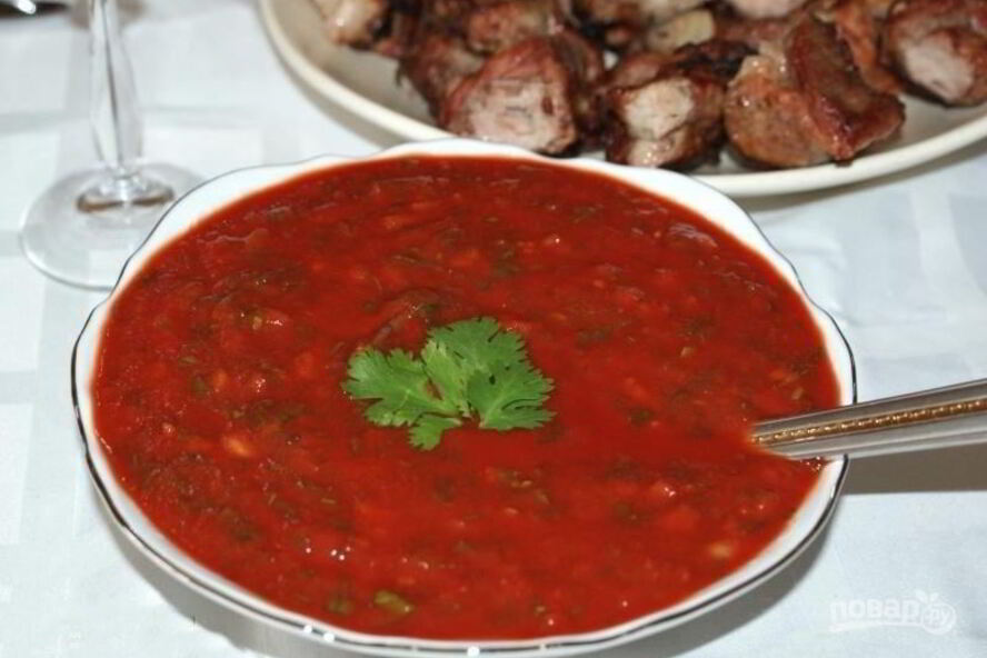 Рецепт соуса из томатной пасты к шашлыку