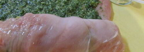 филе индейки с соусом песто из укропа. Шаг 9