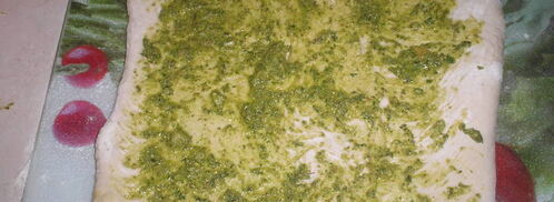 хлеб с соусом песто. Шаг 7
