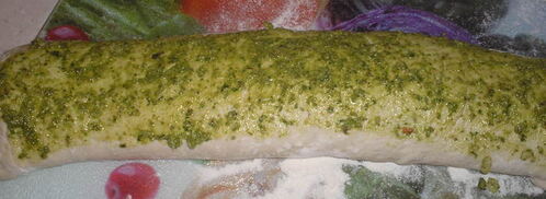 хлеб с соусом песто. Шаг 9