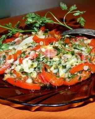 Овощи пассированные с соусом Песто