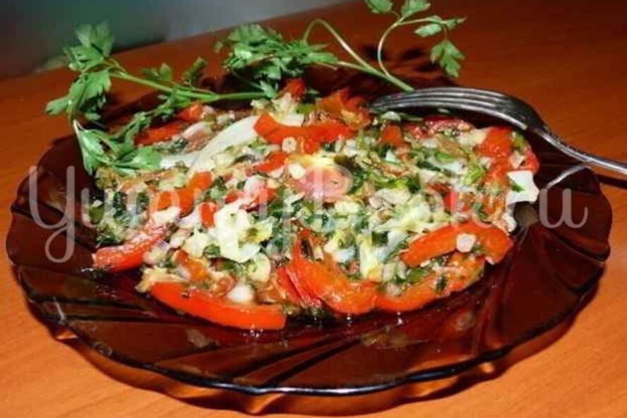 Рецепт овощей пассированных с соусом песто