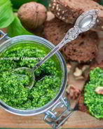 Песто из черемши с грецким орехом