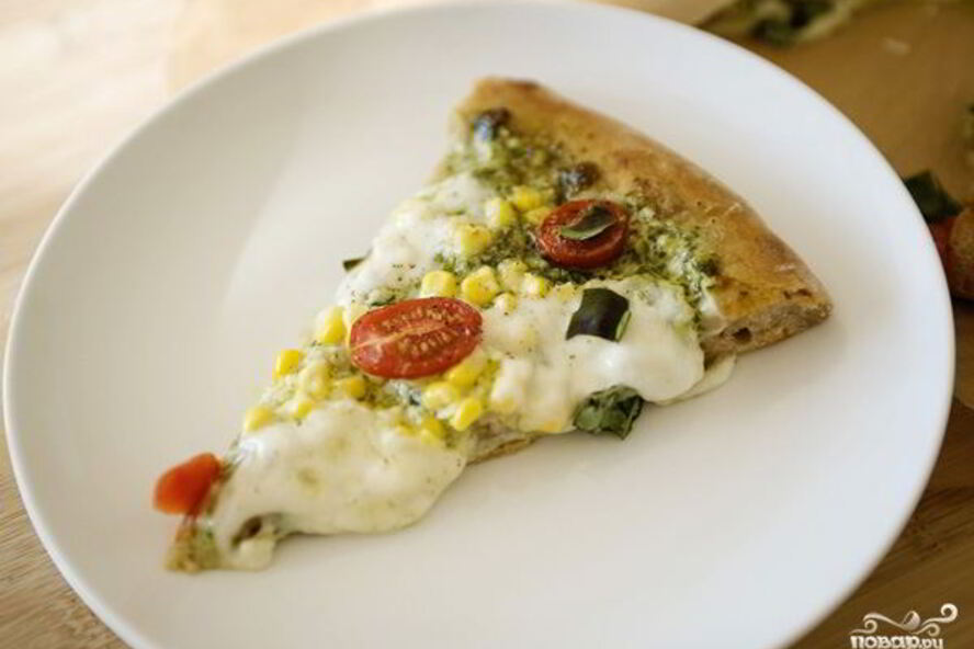 Рецепт пиццы с соусом песто