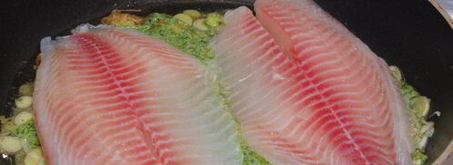 рыба с соусом песто. Шаг 4