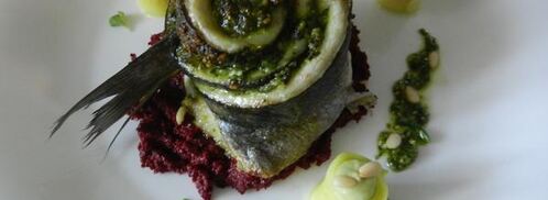 сибас, запеченый с соусом песто. Шаг 24