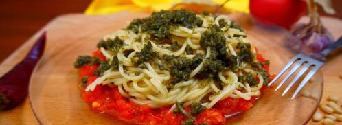 спагетти с соусом песто аппетитно и быстро. Шаг 14