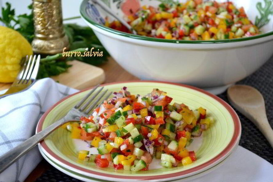 Рецепт израильского салата сальса