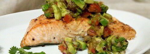 лосось с соусом сальса из авокадо. Шаг 6