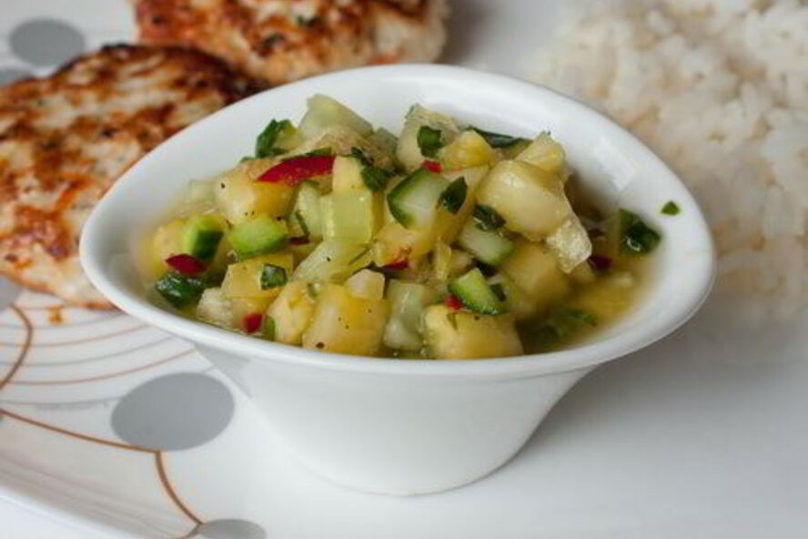 Рецепт огуречно-ананасовой сальса