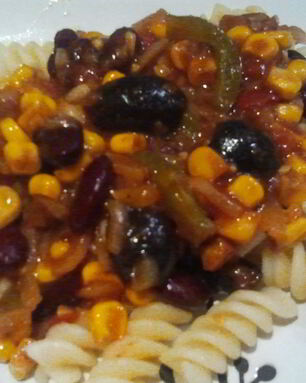 Паста Мексиканец с соусом сальса