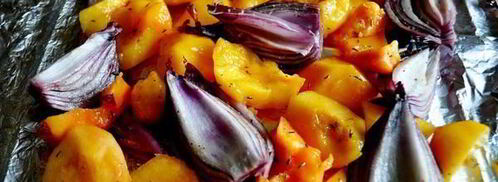 персиковая сальса с чипсами из лаваша. Шаг 4