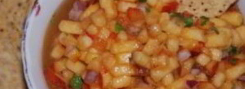 персиковая сальса с кинзой, мятой и имбирем. Шаг 5