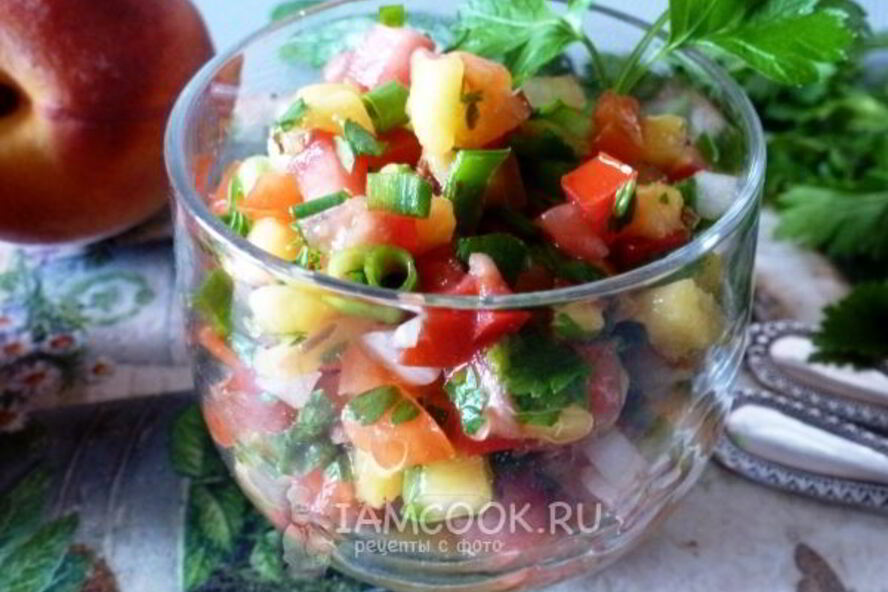 Рецепт сальсы с персиками