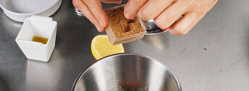 фаршированные кальмары на тартаре из томатов. Шаг 6