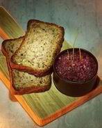 Тартар из говядины с оливковым тапенадом