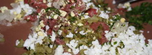 тартар из мраморной говядины. Шаг 8