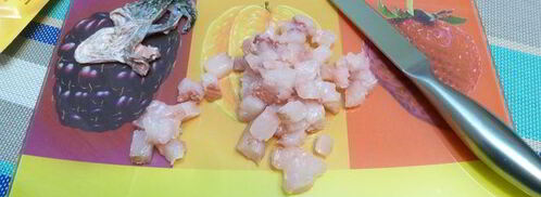 тартар из муксуна с брусничным соусом. Шаг 7