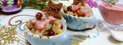 тартар из муксуна с брусничным соусом. Шаг 11