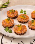 Тартар из семги с апельсином