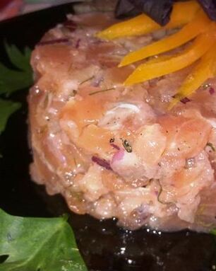 Тартар из слабосоленого лосося