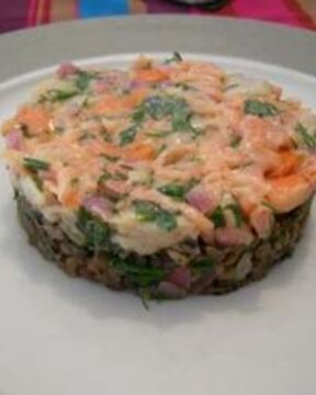 Тартар из свежего тунца и гребешков