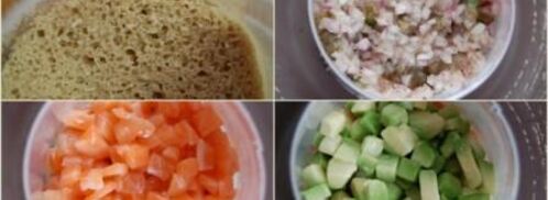 тартар с лососем и авокадо. Шаг 7