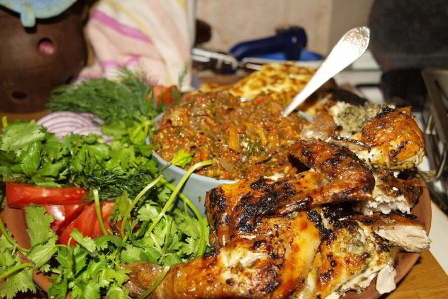 Рецепт цыпленка в ткемали