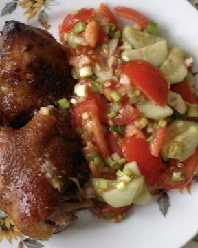 Утка в соусе Ткемали с медом