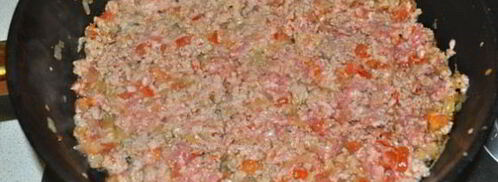 сырный соус с фаршем к пасте. Шаг 5