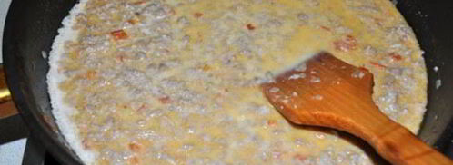 сырный соус с фаршем к пасте. Шаг 6