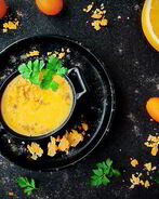 Заварной сырный соус с апельсинами