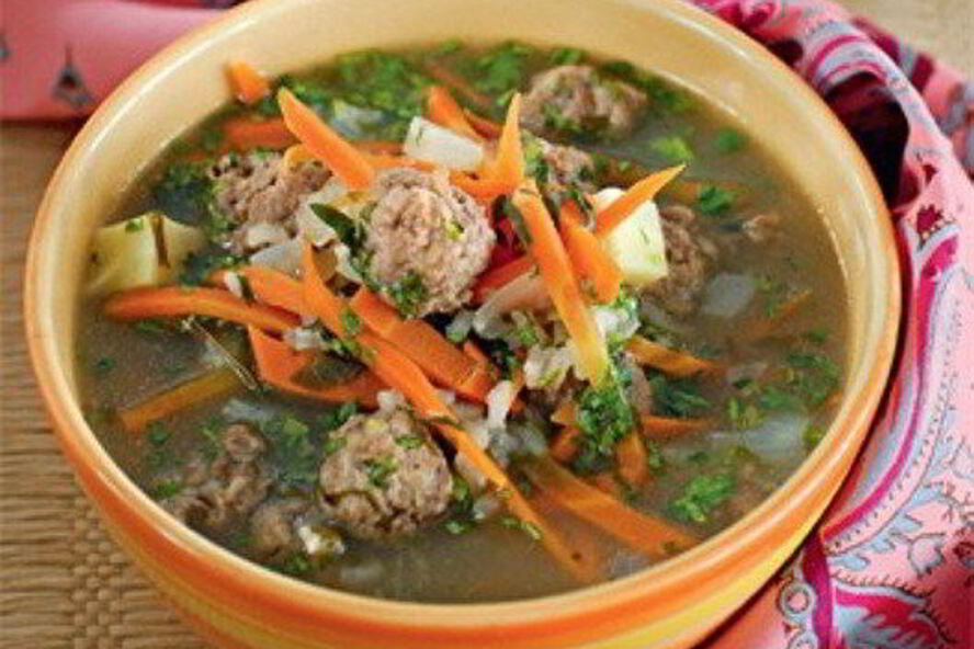 Рецепт бараньего супа с фрикадельками