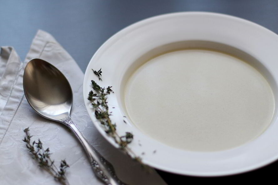 Рецепт белого супа с миндалем