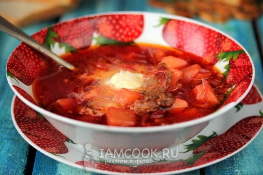 Рецепт борща без капусты