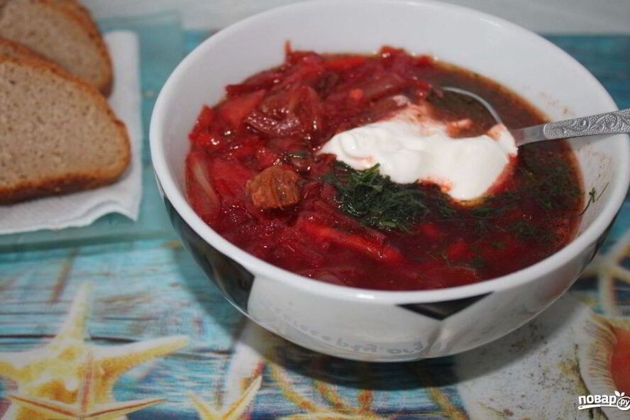 Рецепт борща из говядины