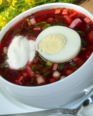 Борщ из маринованной свеклы