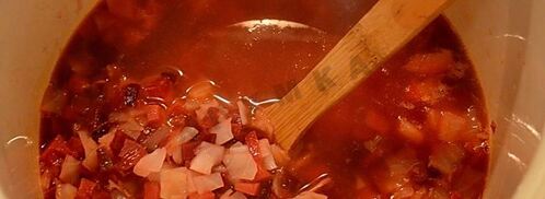 борщ московский со свеклой. Шаг 9