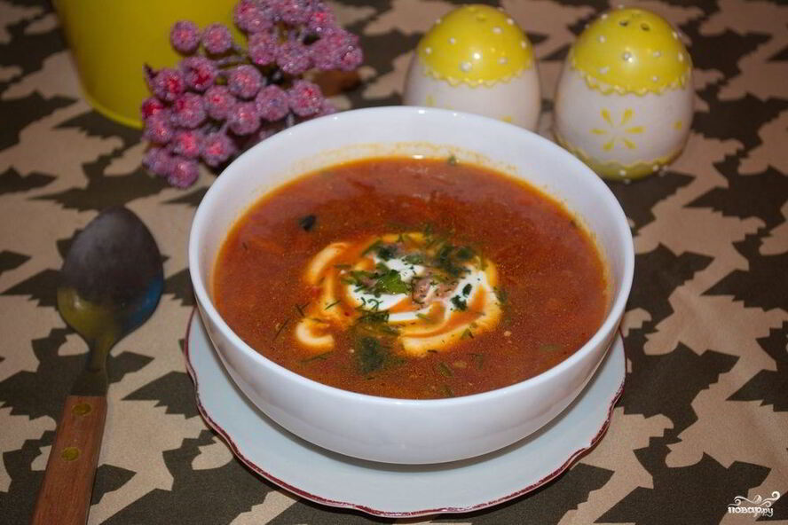 Рецепт борща на говяжьем бульоне