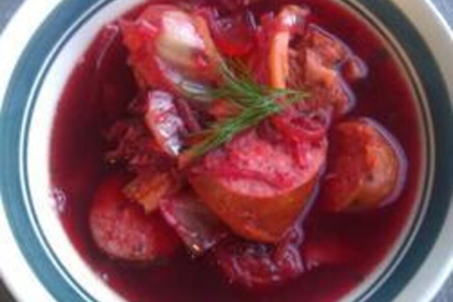 Рецепт борща на мясном бульоне