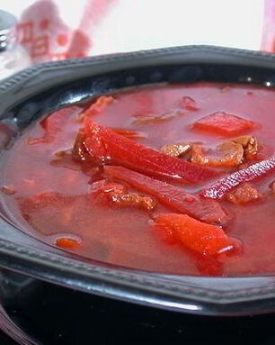 Борщ с белыми грибами